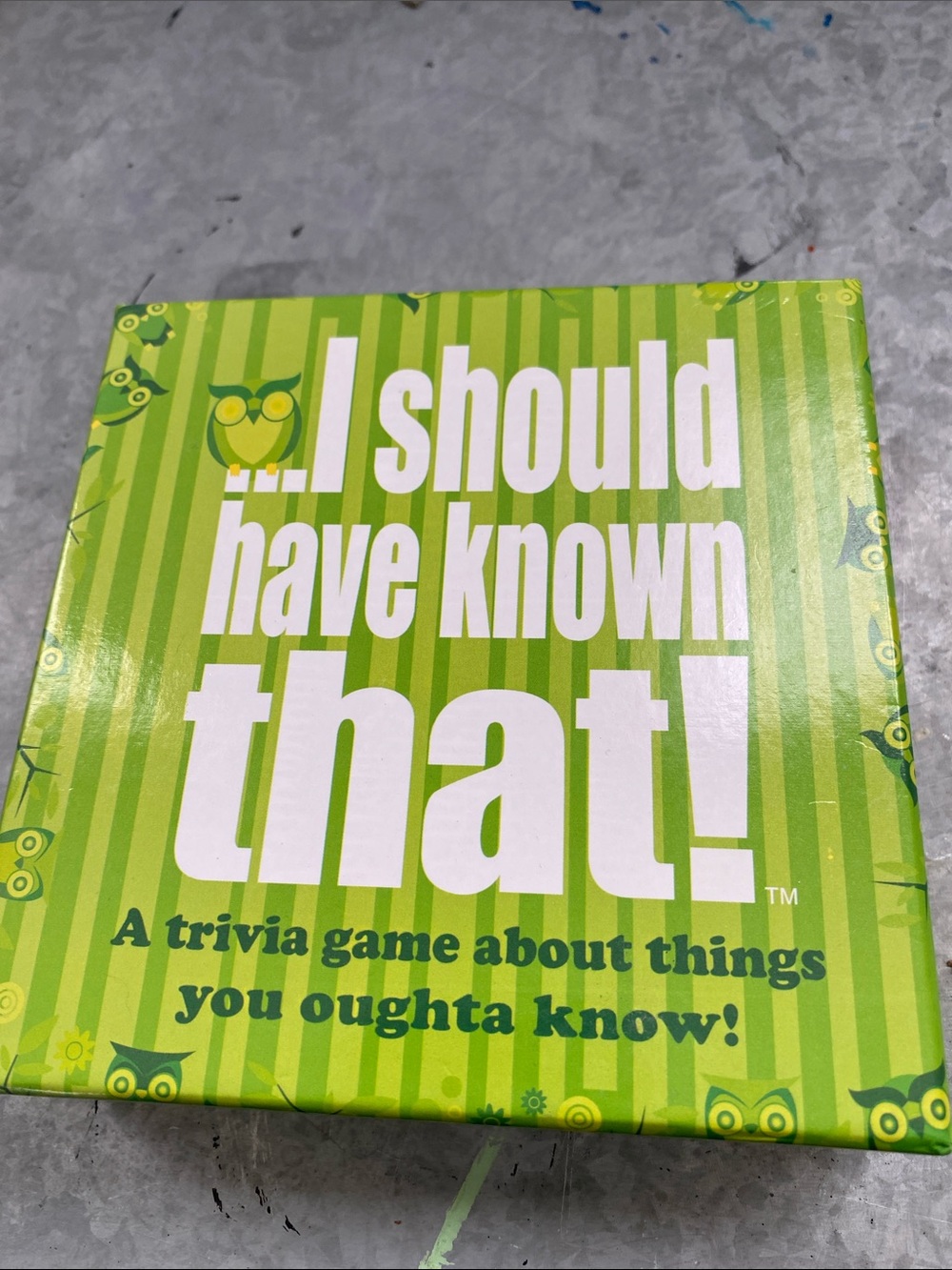 I Should Have Known That! Trivia Game - Bright Lime Green Box